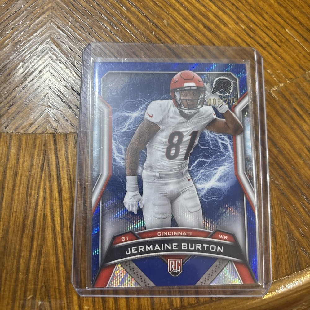 2024 Topps Resurgence Jermaine Burton Blue &‎ Orange Spark RC #118 Bengals 9/275